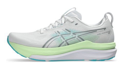 Asics Herre Løpesko Gel-Kayano 33 42,5 Stabil og rask mengdetreningsko WH/EN/AQ 
