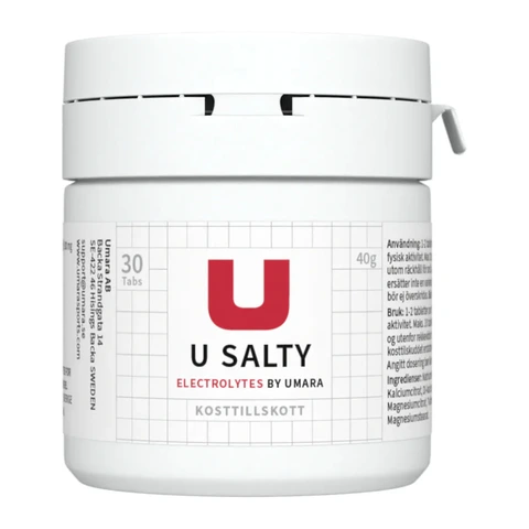 Umara Salty Salttabletter (30stk.) Salt tabletter for aktiv bruk i varmen.