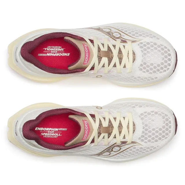 Saucony Løpesko W Endorphin Speed 5 36 Allsidig temposko - IVORY/MAROON 