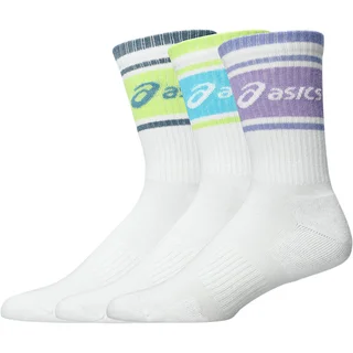 Asics Logo Crew Sokker 3 pk ILLUMINATE YELLOW/ENERGY AQUA/FRESH AIR