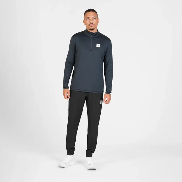 SAYSKY M Trøye LS Pace Half Zip M Langermet løpetrøye med half zip - black 