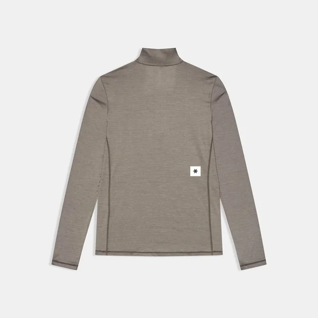 SAYSKY W Trøye LS Pace Half Zip S Langermet løpetrøye med half zip - TAUPE 