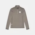 SAYSKY W Trøye LS Pace Half Zip M Langermet løpetrøye med half zip - TAUPE