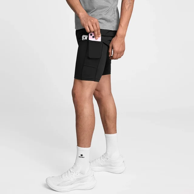 SAYSKY M Shorts Pace 2in1 5"  M Populær 2-i-1 shorts til løping - black 