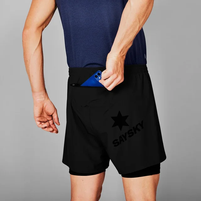 SAYSKY M Shorts Pace 2in1 5"  M Populær 2-i-1 shorts til løping - black 