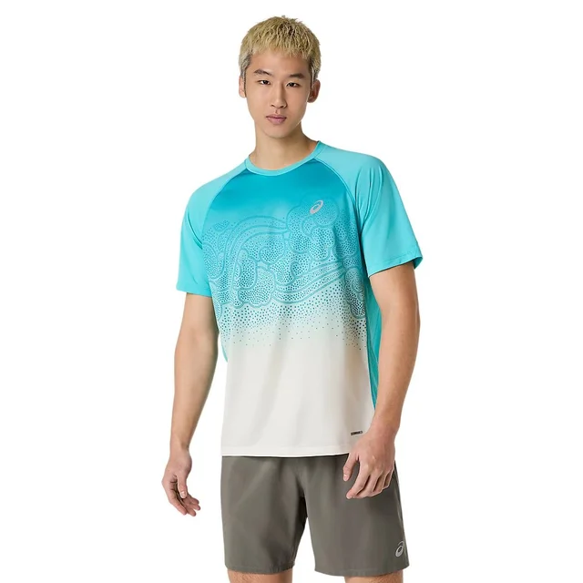 Asics Herre Trøye SS Fade M Lett topp for varierende temperaturer-Ea 