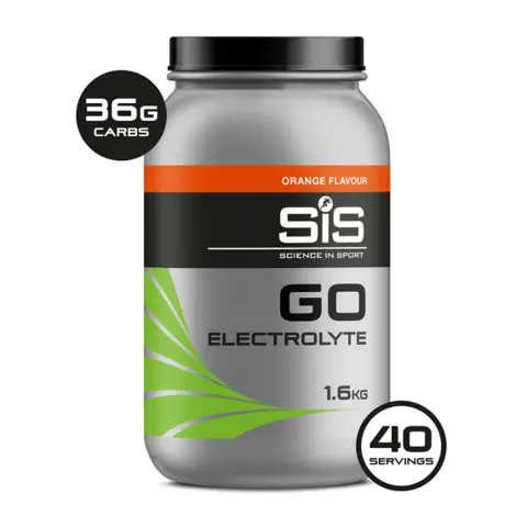 SIS Go Electrolyte Appelsin 1,6kg Sportsdrikke med energi og elektrolytter 