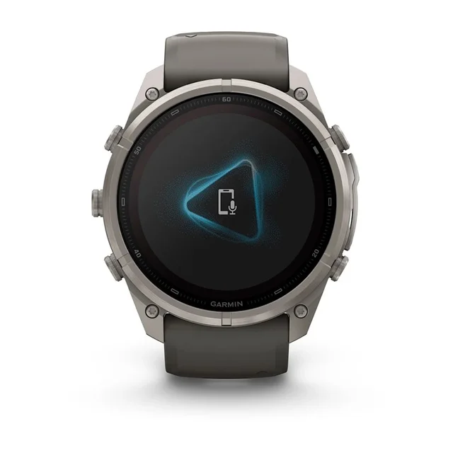 Garmin Fenix 9 Pro In Reach Solar 51mm Titan med steingrå silikonrem 