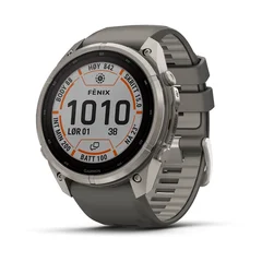 Garmin Fenix 9 Pro In Reach Solar 51mm Titan med steingrå silikonrem
