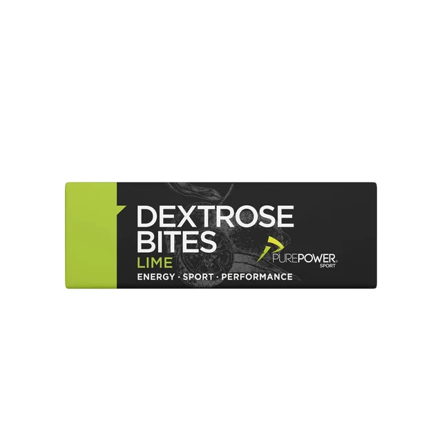 PurePower Dextrose Bites Lime 12 stk Rask energi med lime smak 