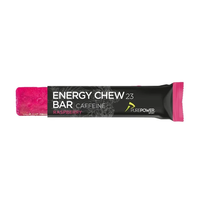 PurePower Energy Chew Bar Bringebær Chew Bar med Koffein 30g 