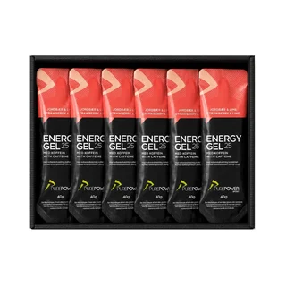 PurePower Energy Gel Jordbær/Lime 12 stk Energigel til trening og konkurranse 40g