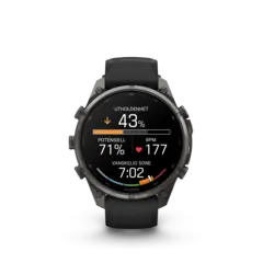 Garmin Fenix 9 Pro In Reach 47mm Karbongrå DLC-titan med sort/steingrå si