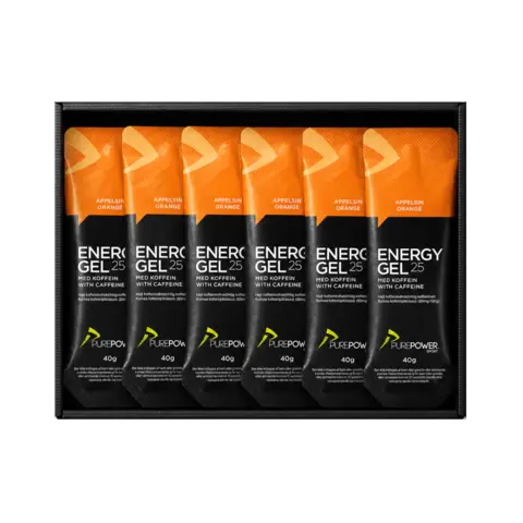 PurePower Energy Gel Orange Caf 12stk Energigel Caffeine 40g 12 stk i eske