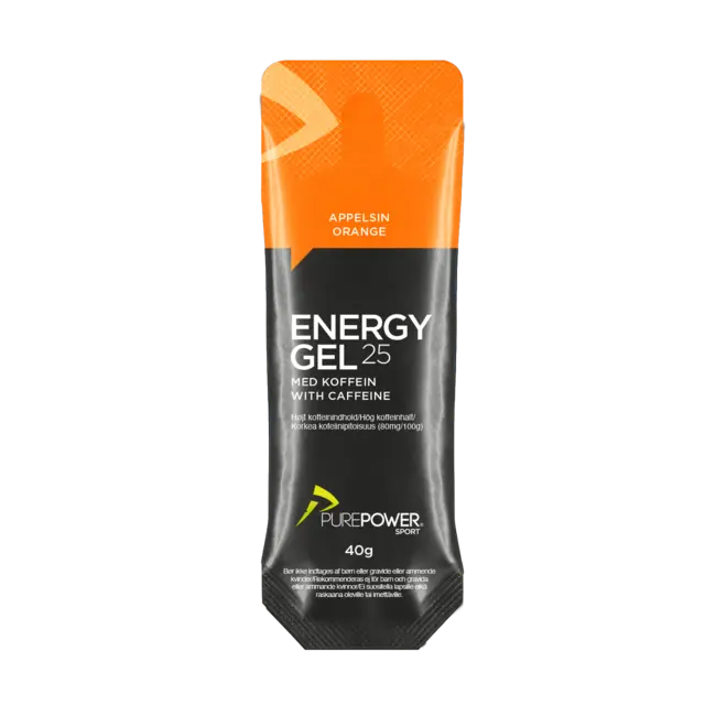 PurePower Energy Gel Orange Caf 12stk Energigel Caffeine 40g 12 stk i eske 