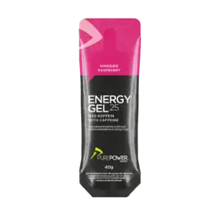 PurePower Energy Gel Raspberry Caffeine Energigel Caffeine 80mg 40g