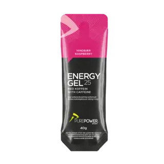PurePower Energy Gel Raspberry Caffeine Energigel Caffeine 80mg 40g