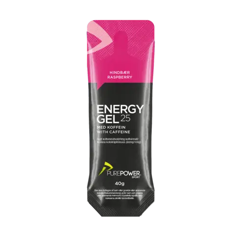 PurePower Energy Gel Raspberry Caffeine Energigel Caffeine 80mg 40g