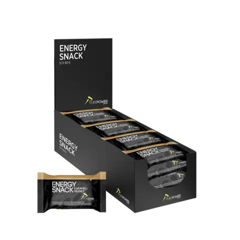 PurePower Energibar Karamel/Peanut 12 st Velsmakende energibar, 60g x 12 i eske