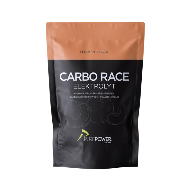 PurePower Carbo Race Energidrikk Fersken Energidrikk/pulver m/elektrolytter 1000g 