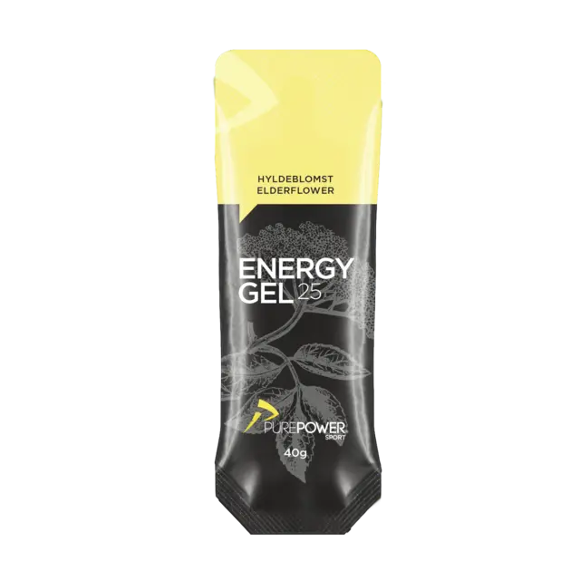 Purepower Energy Gel Elderflower 12 stk Energigel til trening og konkurranse 40g 