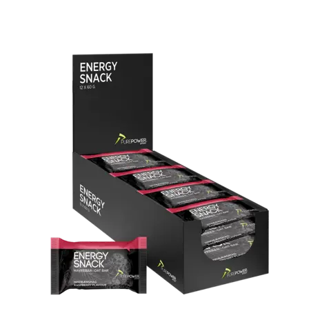 PurePower Energibar Bringebærsmak 12 stk Velsmakende energibar, 60gx12 i eske