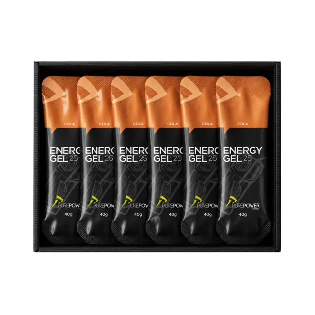 PurePower Energy Gel Cola 12 stk Energigel til trening og konkurranse 40g 