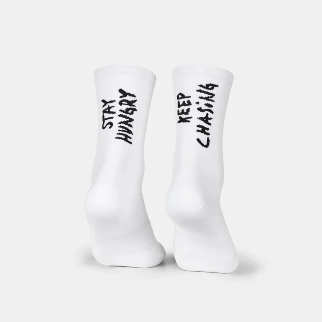 SAYSKY Sokker Combat High S/M Lette sokker for konkurranse - hvit 