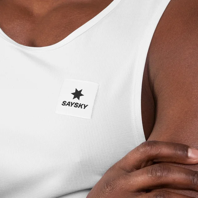 SAYSKY M Singlet Clean Combat Pro S Lett singlet til løping - hvit 