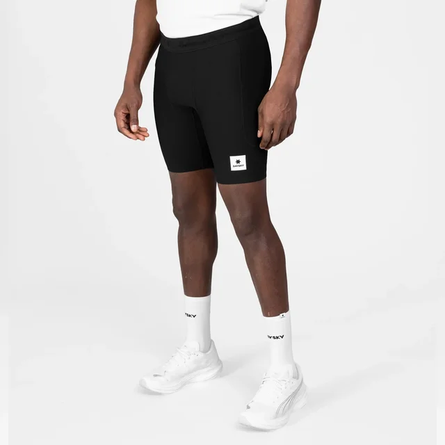 SAYSKY M Kort Tigths 8" Combat+ Rib M Korte løpetights med ribbestruktur - blk 