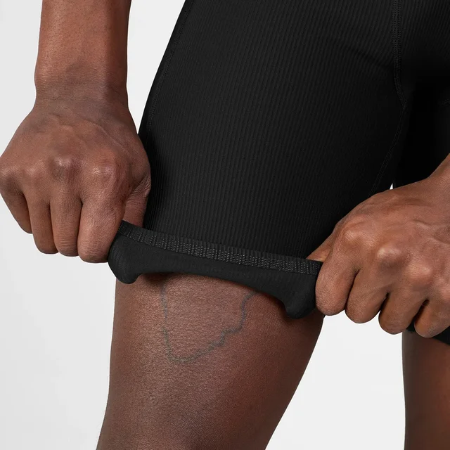 SAYSKY M Kort Tigths 8" Combat+ Rib M Korte løpetights med ribbestruktur - blk 