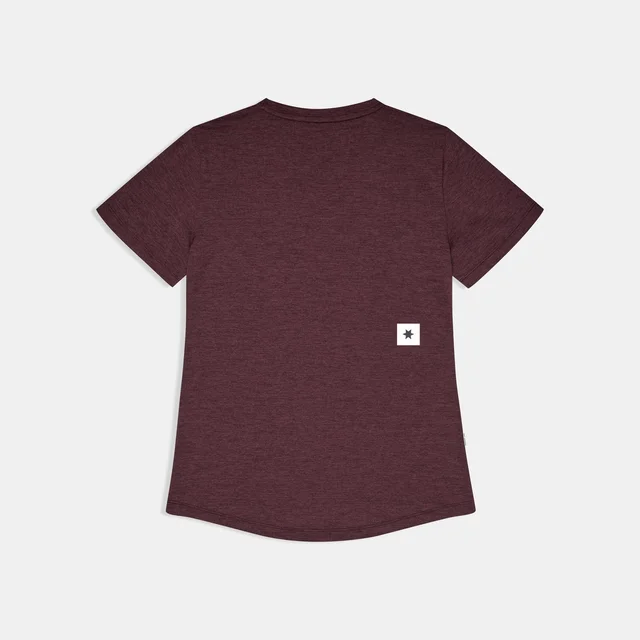 SAYSKY W Trøye SS Clean Combat Pro S Pustende t-skjorte til løping - Burgundy 