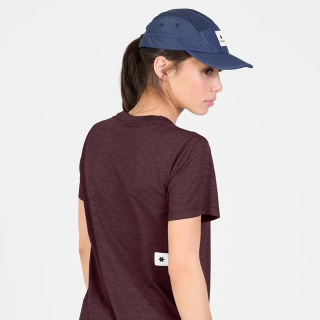 SAYSKY W Trøye SS Clean Combat Pro S Pustende t-skjorte til løping - Burgundy 