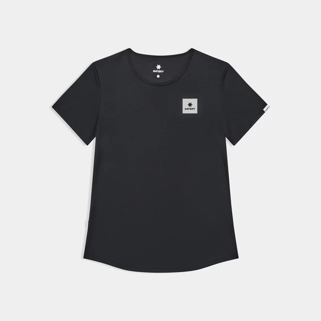 SAYSKY W Trøye SS Clean Flow M Lett t-skjorte for varme økter - black 
