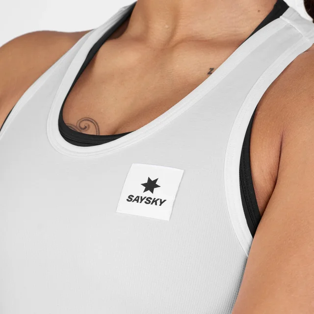 SAYSKY W Singlet Clean Combat Pro  S Lett singlet til løping - white 