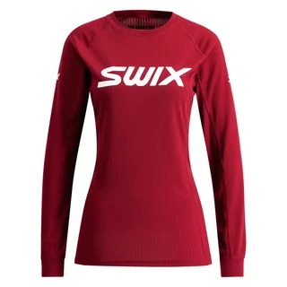 Swix Dame Trøye LS RaceX Classic Teknisk superundertøy til dame - cherry