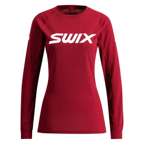 Swix Dame Trøye LS RaceX Classic Teknisk superundertøy til dame - cherry
