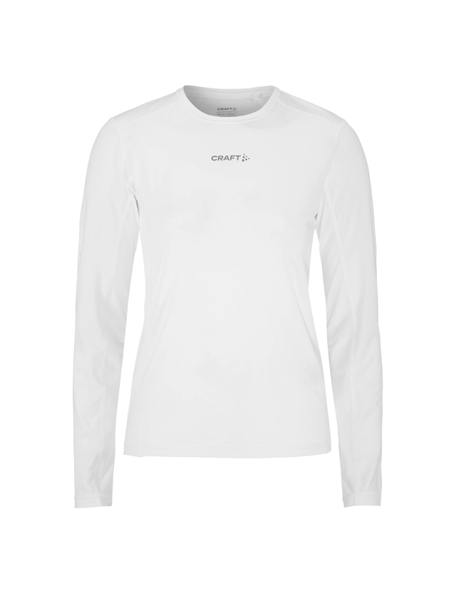 Craft Dame Trøye LS Adv Essence 2 M Langermet treningstrøye med mesh - white 