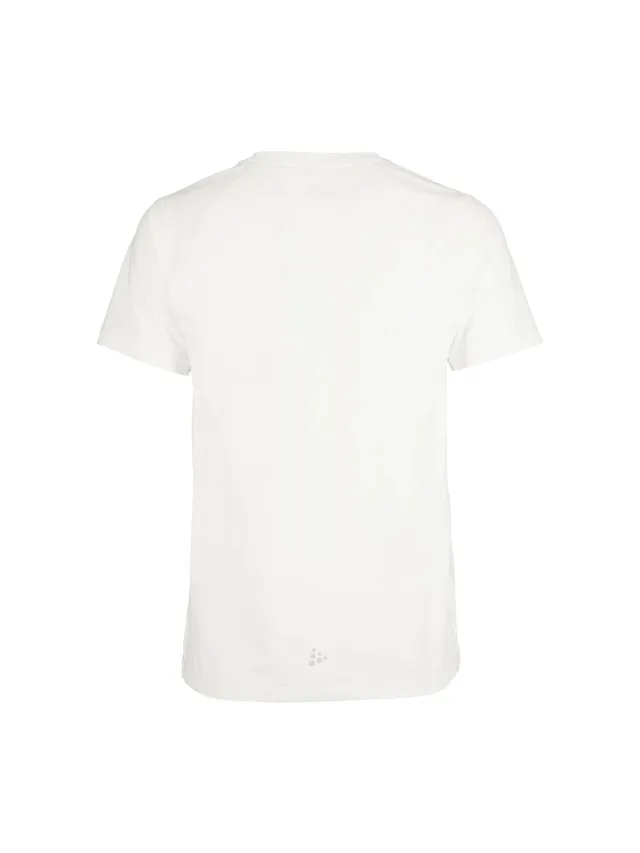 Craft Dame Trøye SS Essence Logo 2 M Myk treningstrøye med mesh - White 
