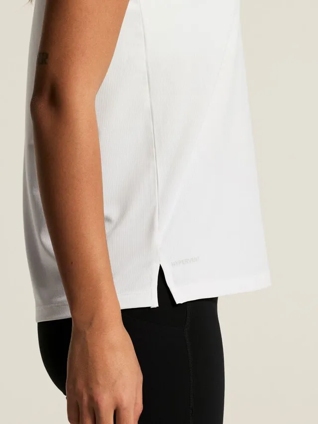 Craft Dame Trøye SS Essence Logo 2 M Myk treningstrøye med mesh - White 