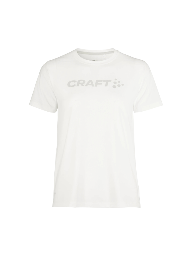 Craft Dame Trøye SS Essence Logo 2 M Myk treningstrøye med mesh - White 
