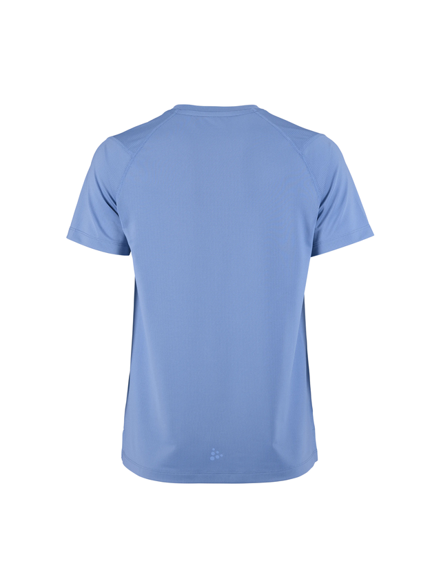 Craft Dame Trøye SS Essence Logo 2 XS Myk treningstrøye med mesh - Blue Bell 