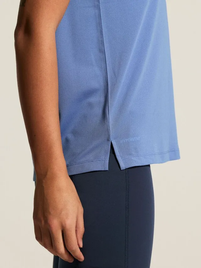 Craft Dame Trøye SS Essence Logo 2 XS Myk treningstrøye med mesh - Blue Bell 