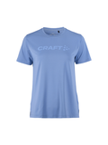 Craft Dame Trøye SS Essence Logo 2 L Myk treningstrøye med mesh - Blue Bell