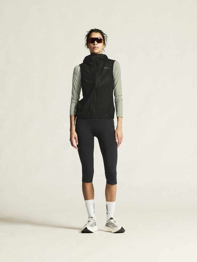 Craft W Vest Pro Hydro Lightweight S Ultralett vanntett løpevest - black 
