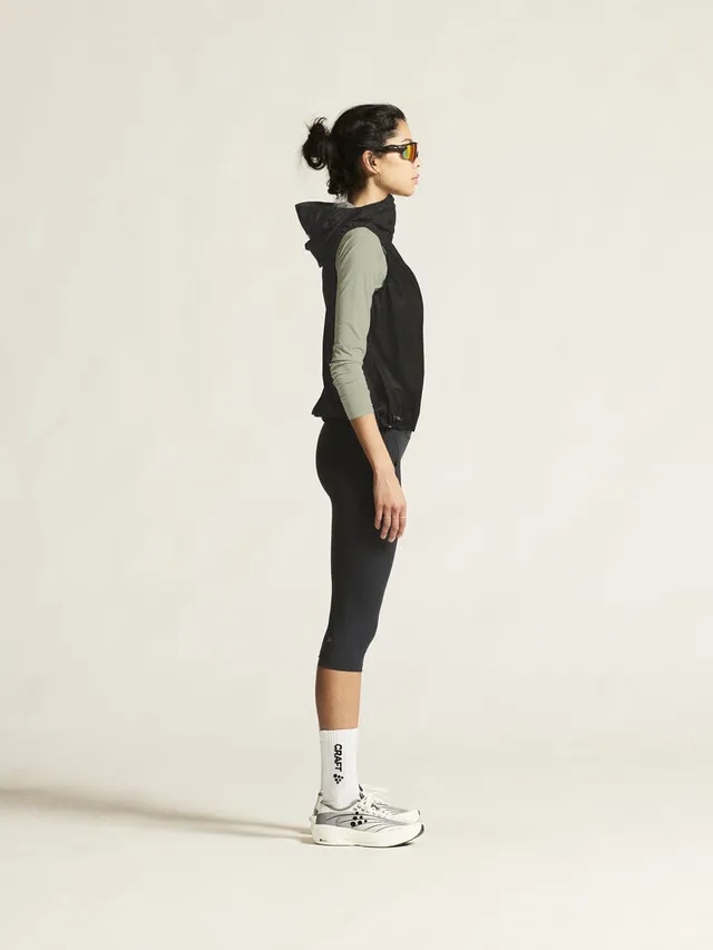 Craft W Vest Pro Hydro Lightweight S Ultralett vanntett løpevest - black 