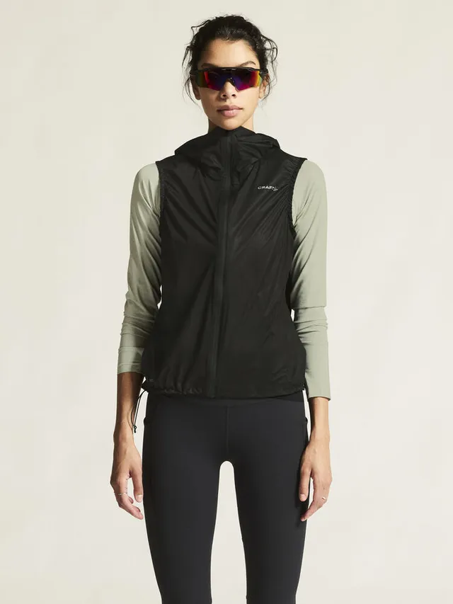 Craft W Vest Pro Hydro Lightweight S Ultralett vanntett løpevest - black 