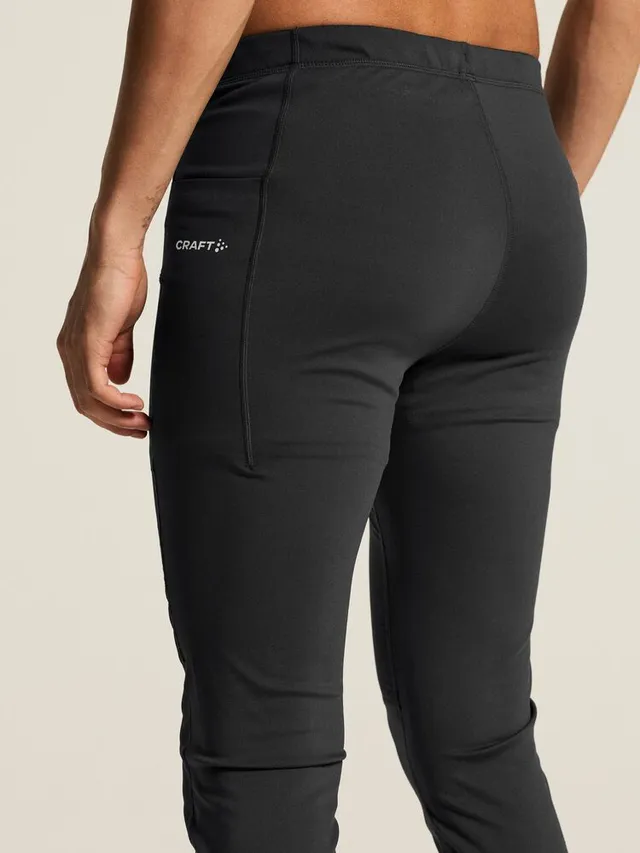 Craft Herre Essence Warm Wind Tights L Varm og vindtett treningstights - black 