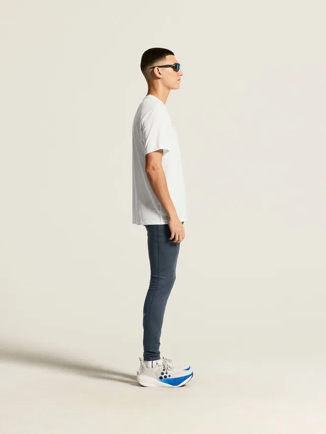 Craft Herre Trøye SS Essence Logo 2 M Myk funksjonell treningstrøye - White 