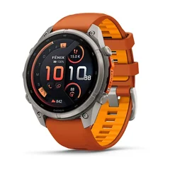 Garmin Fenix 9 Pro In Reach 47mm Titan med høstoransje/oransje